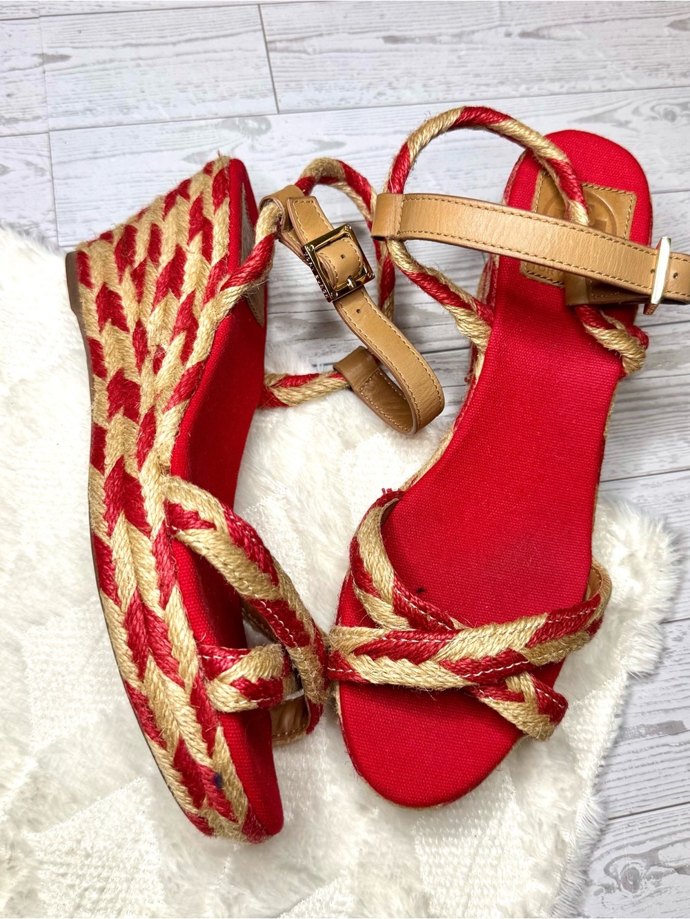TORY BIRCH Camelia Espadrille Wedge Heel Women’s 10